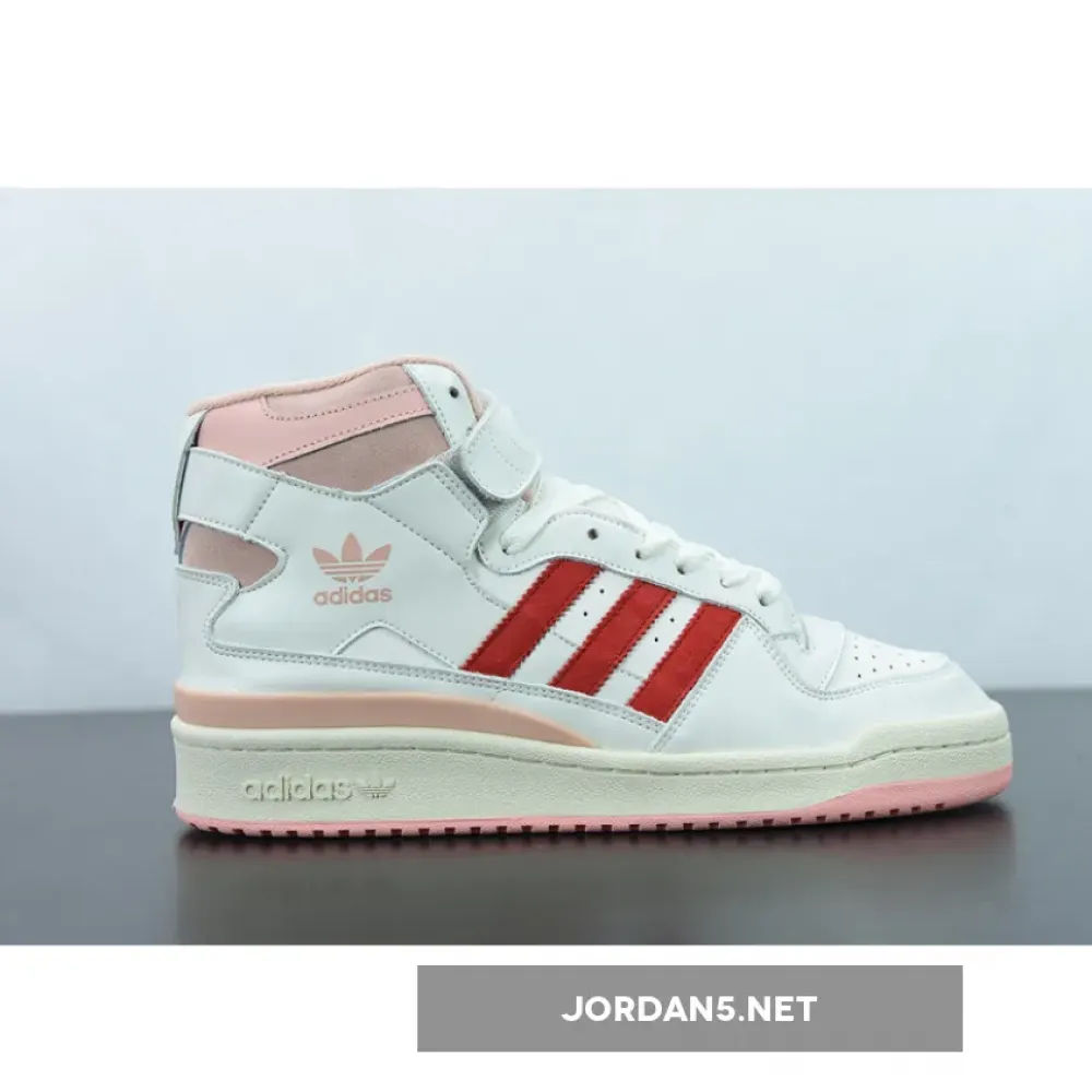 adidas Forum 84 High Off White/Pink Glow-Vivid Red  H01670