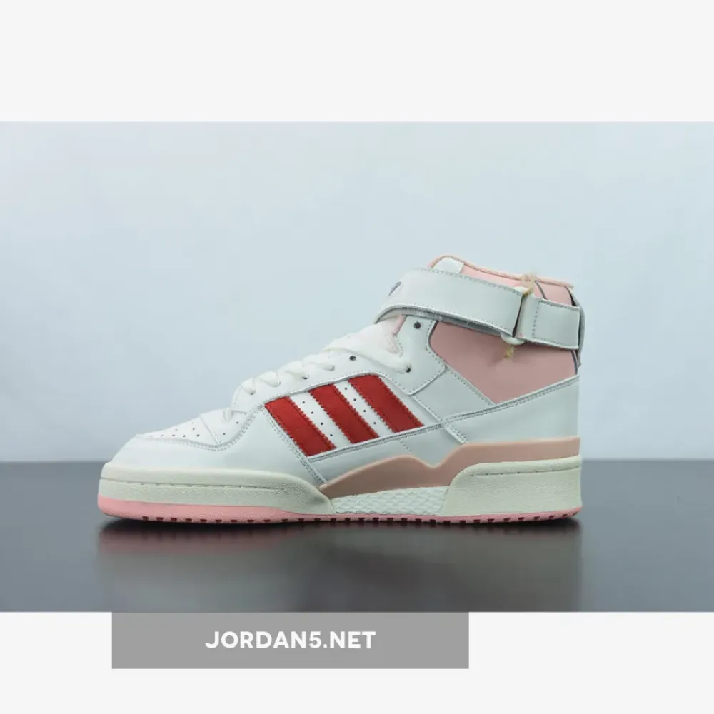 adidas Forum 84 High Off White/Pink Glow-Vivid Red  H01670