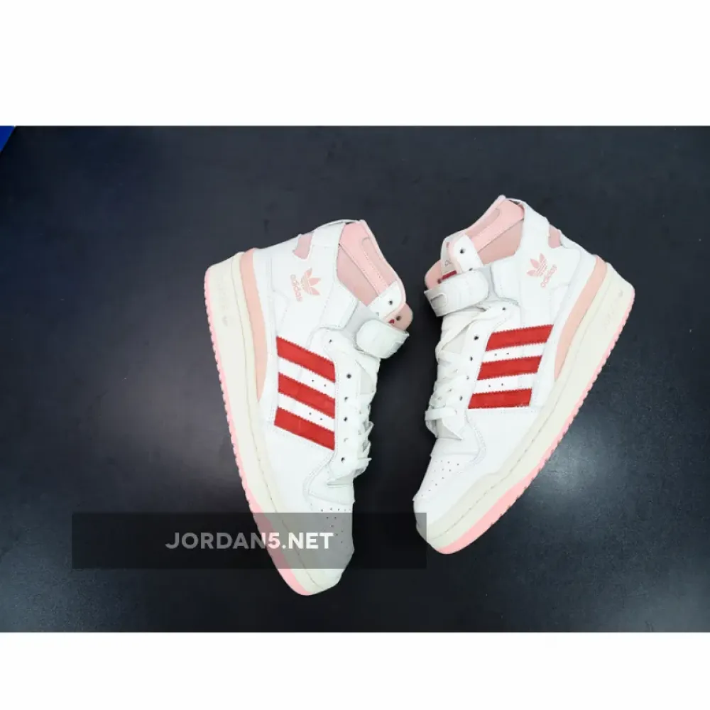 adidas Forum 84 High Off White/Pink Glow-Vivid Red  H01670