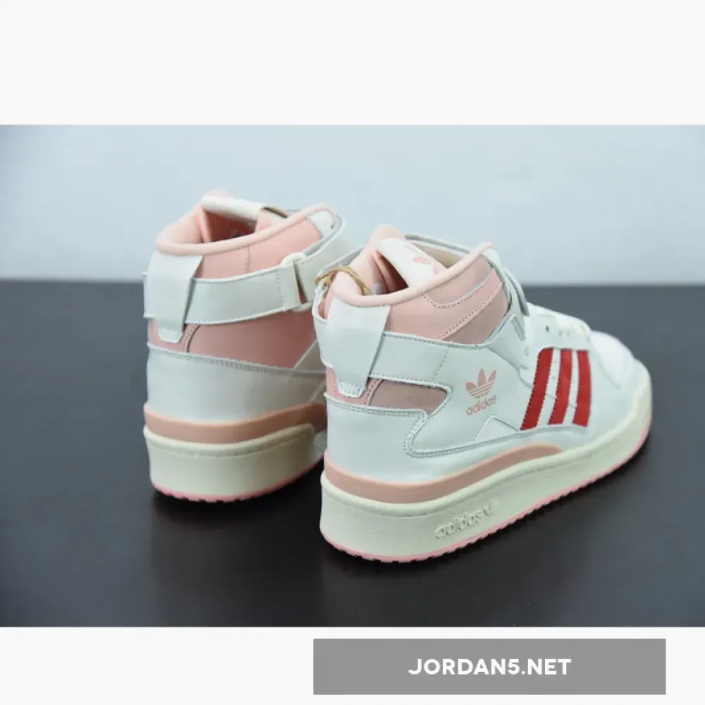 adidas Forum 84 High Off White/Pink Glow-Vivid Red  H01670