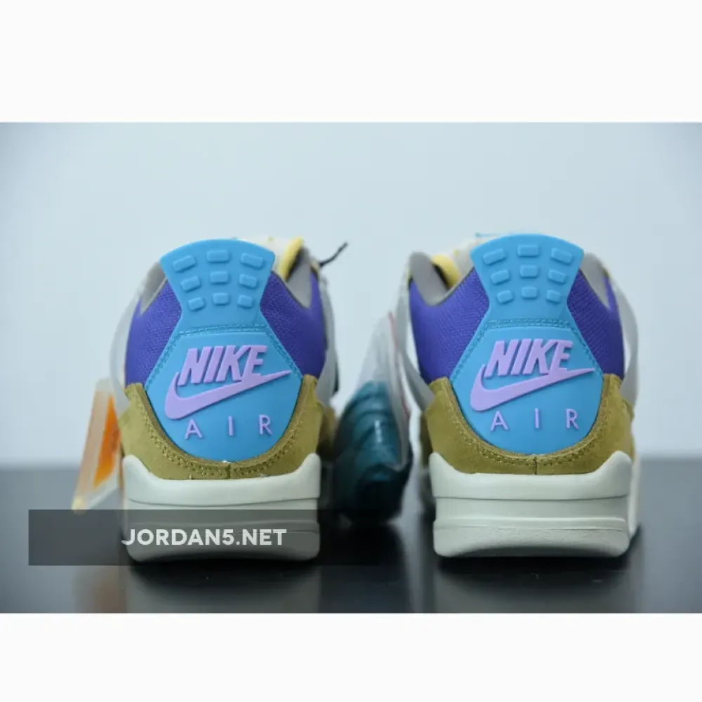 Union x Air Jordan 4 Desert Moss/Turquoise Blue-Dark Iris  DJ5718-300