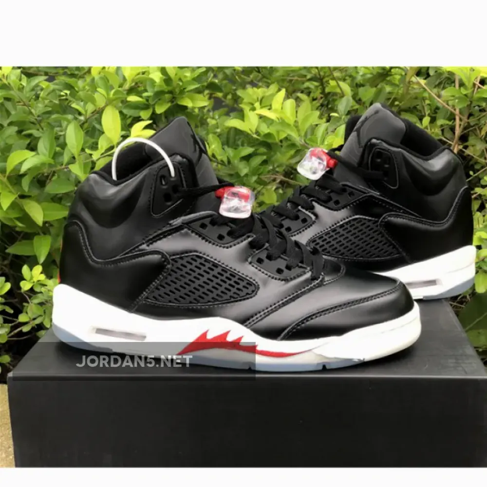 Air Jordan 5 Black/Muslin-Fire Red  CT8480-001
