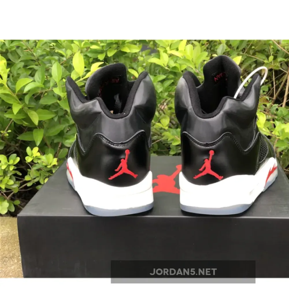 Air Jordan 5 Black/Muslin-Fire Red  CT8480-001