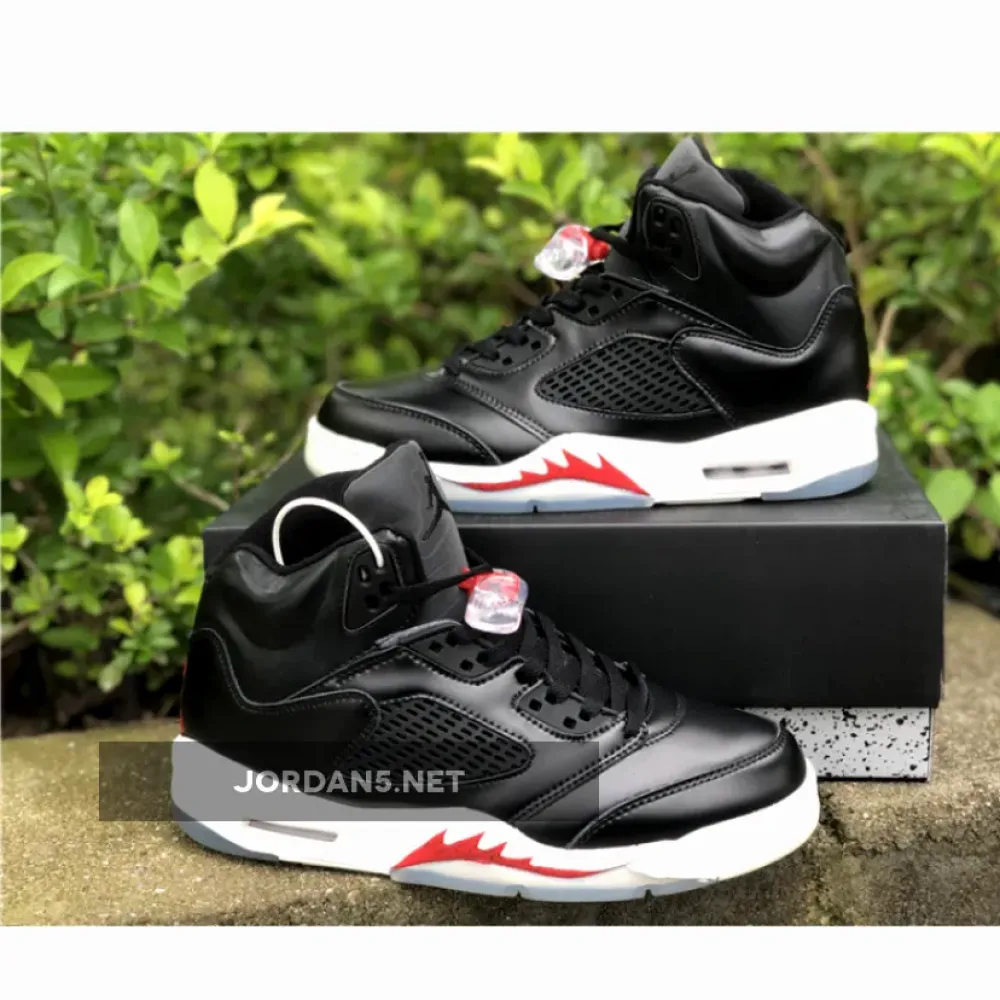 Air Jordan 5 Black/Muslin-Fire Red  CT8480-001