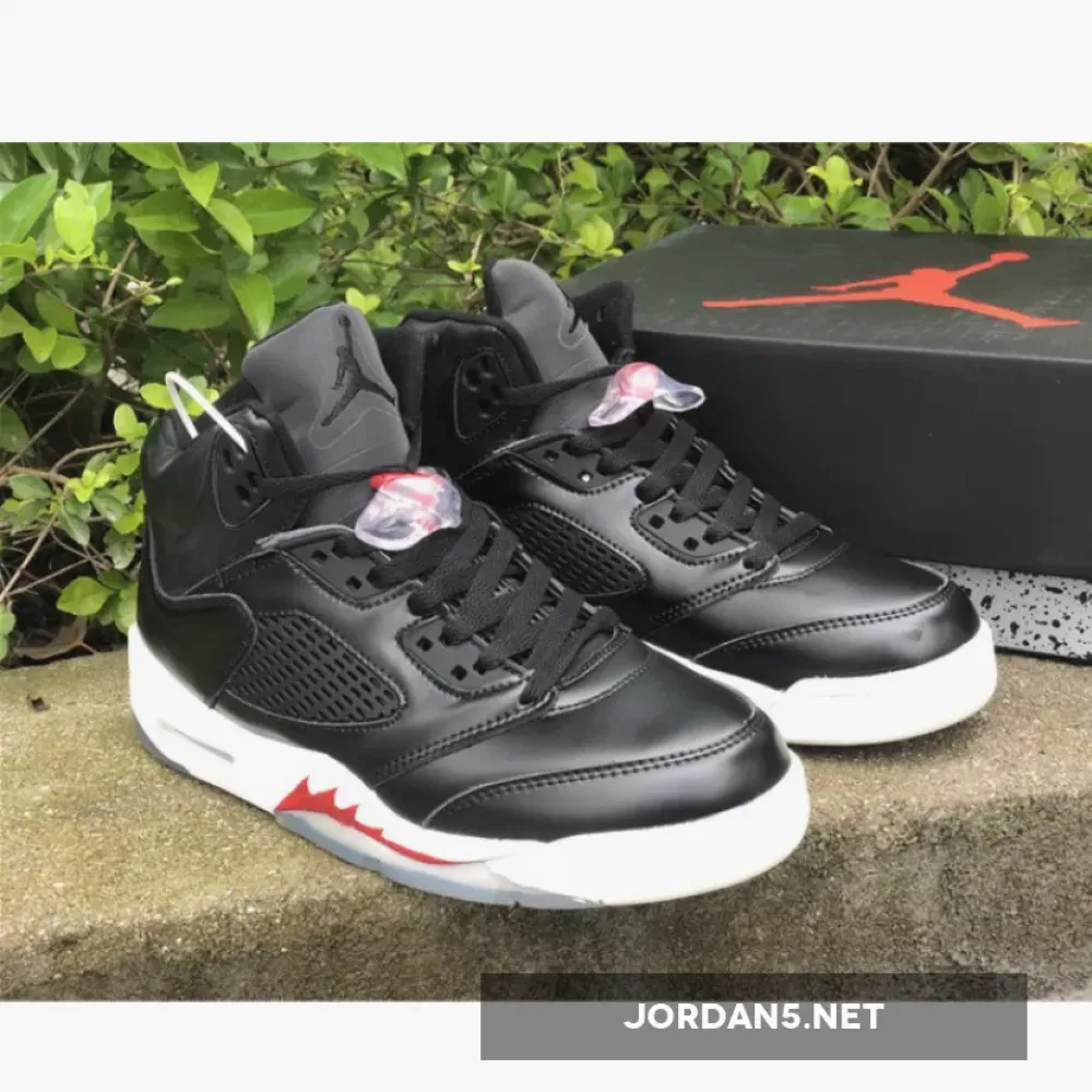 Air Jordan 5 Black/Muslin-Fire Red  CT8480-001
