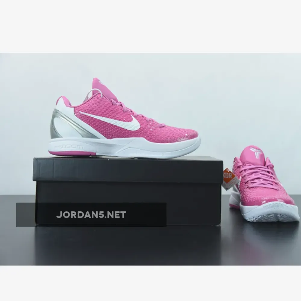 Nike Kobe 6 Protro “Think Pink” Pinkfire/Metallic Silver-White  CW2190-600