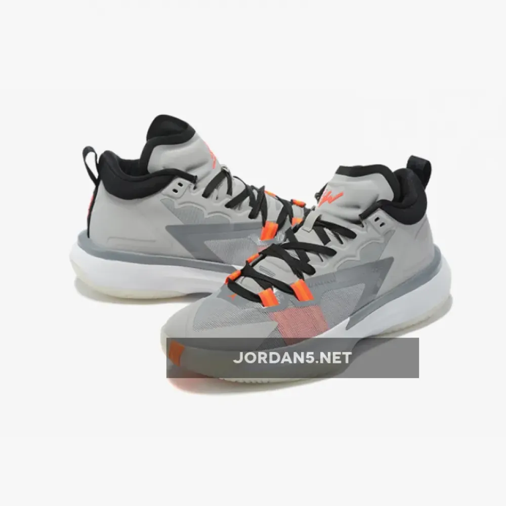 Jordan Zion 1 Wolf Grey/Black-Orange