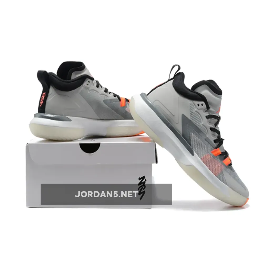 Jordan Zion 1 Wolf Grey/Black-Orange