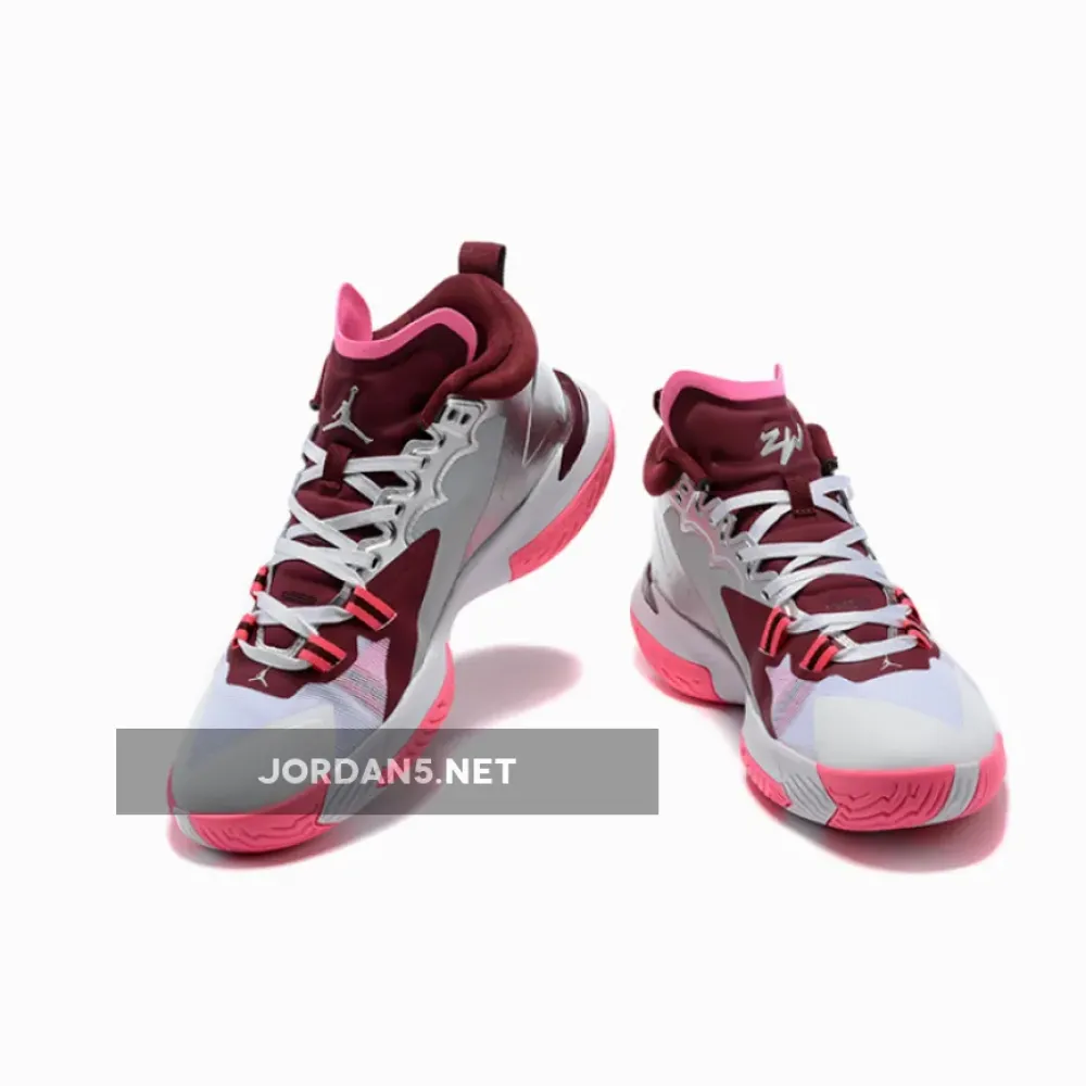 Jordan Zion 1 “Marion” White/Hyper Pink-Dark Beetroot-Metallic Silver DA3130-100