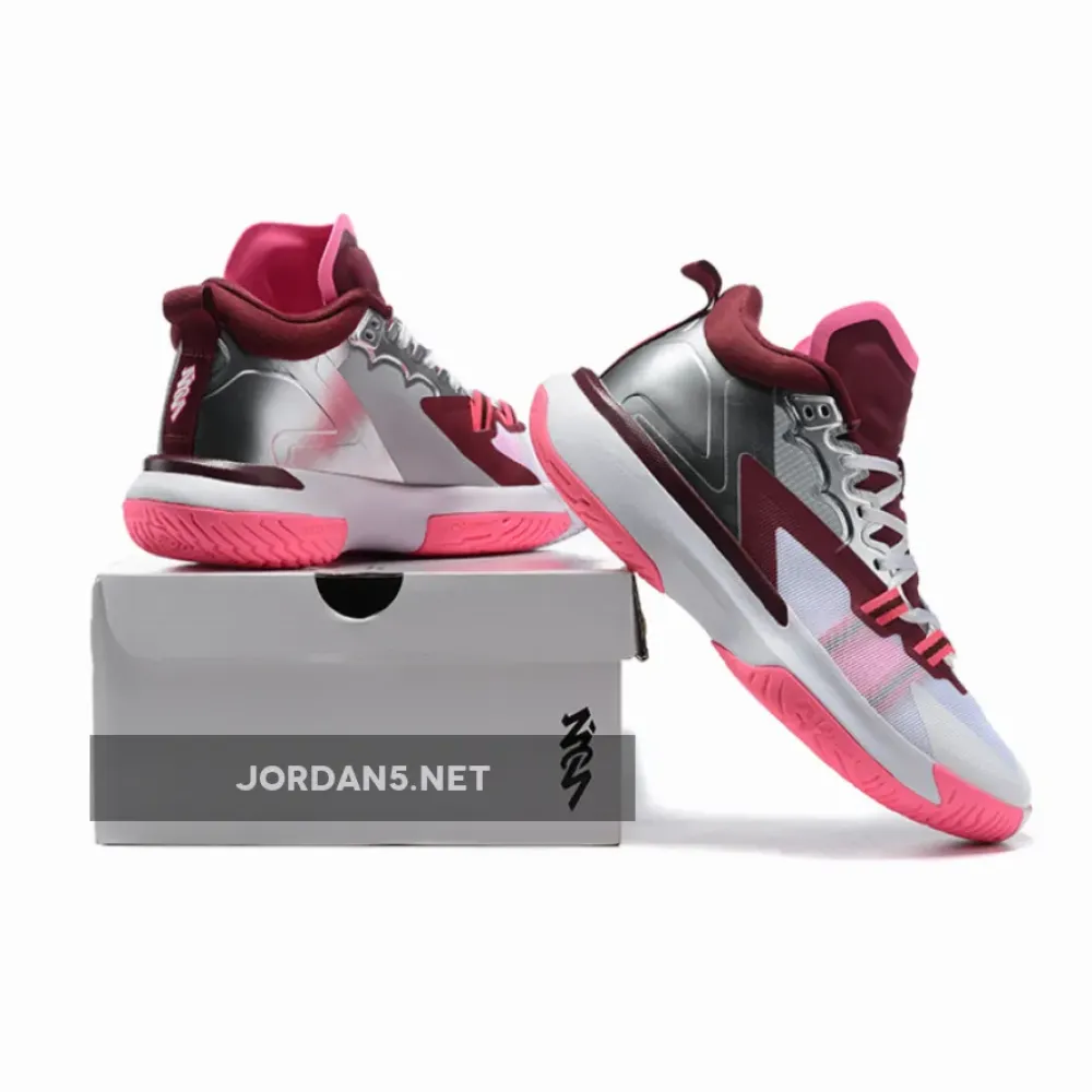 Jordan Zion 1 “Marion” White/Hyper Pink-Dark Beetroot-Metallic Silver DA3130-100