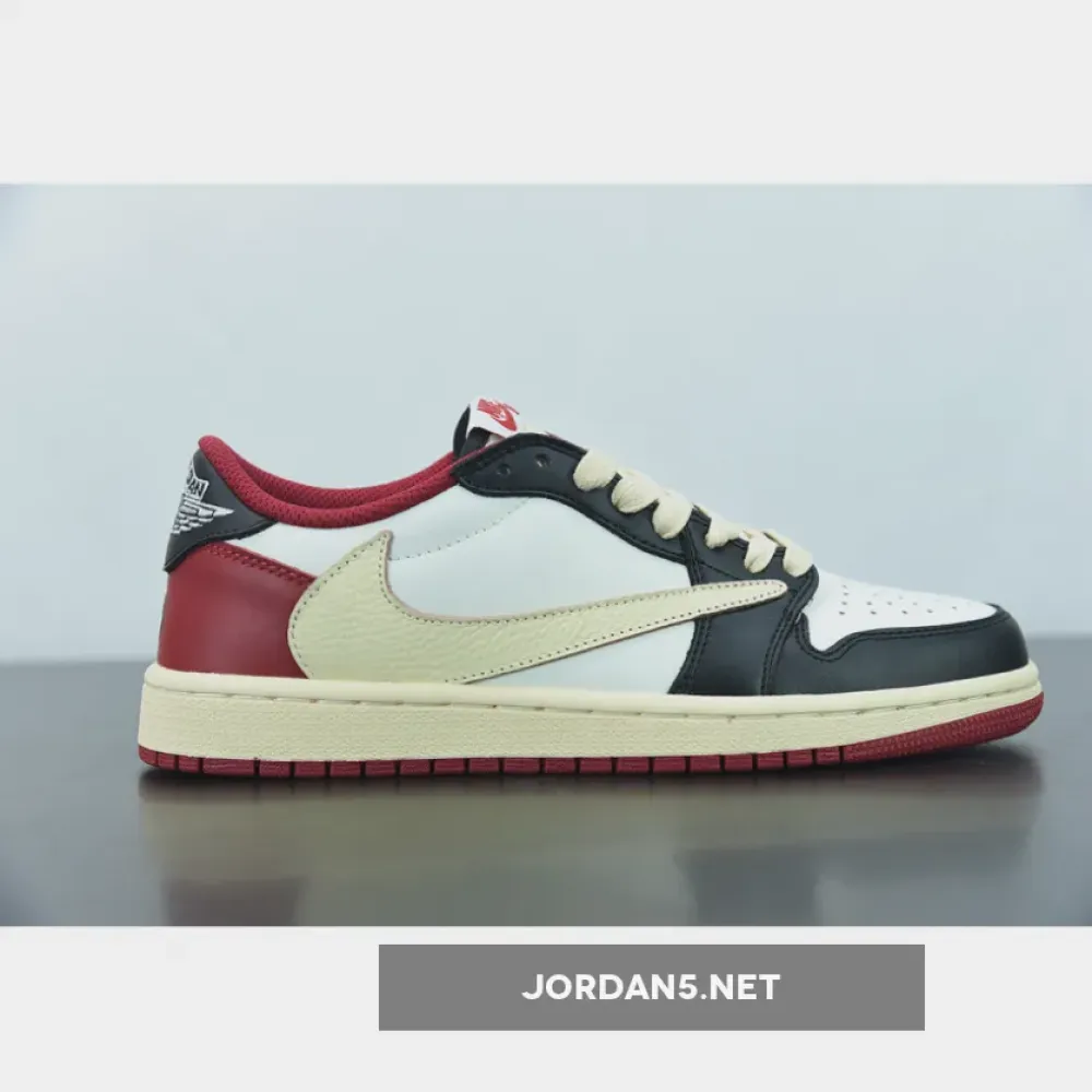 Travis Scott x Fragment x Air Jordan 1 Low OG White Red Black
