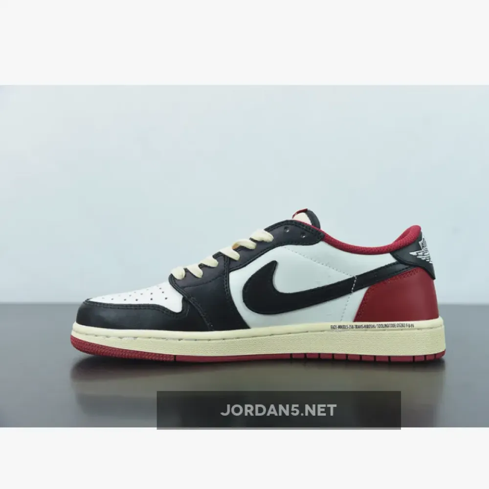 Travis Scott x Fragment x Air Jordan 1 Low OG White Red Black