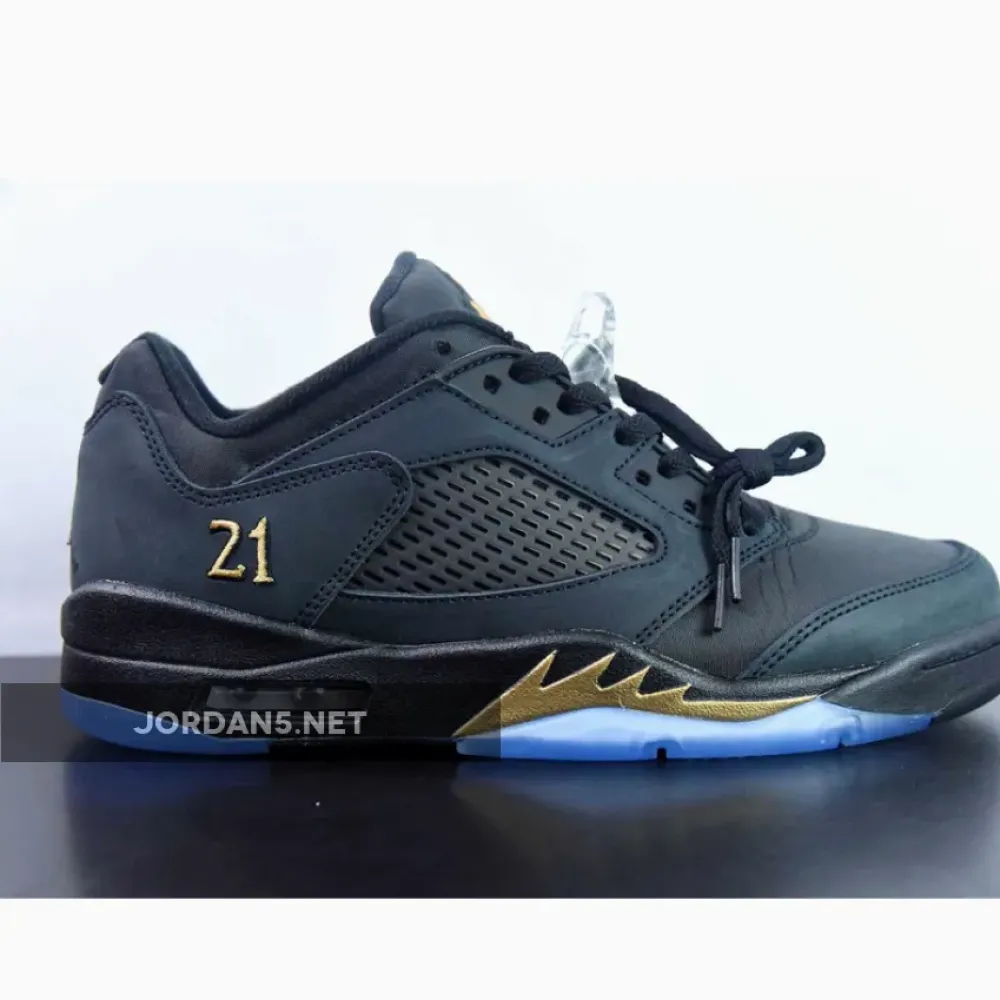 Air Jordan 5 Low “Wings” Black / Metallic Gold DJ1094-001