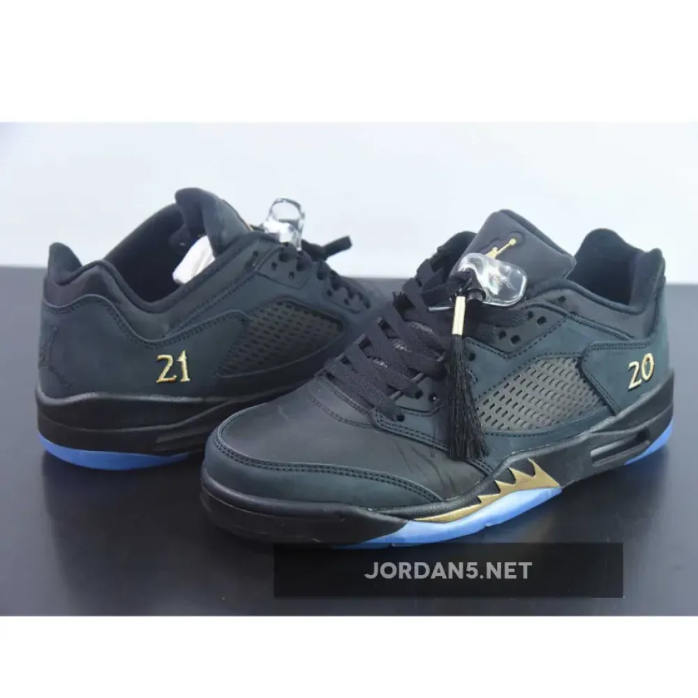 Air Jordan 5 Low “Wings” Black / Metallic Gold DJ1094-001