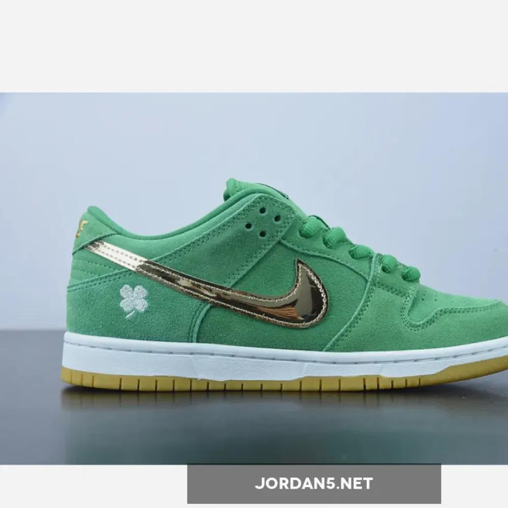 Nike SB Dunk Low “St. Patrick’s Day” Lucky Green/Gold  BQ6817-303
