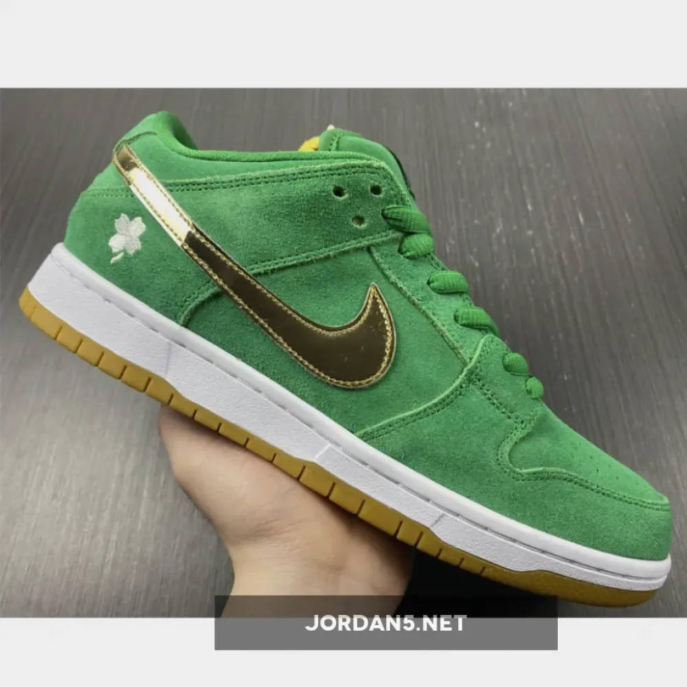 Nike SB Dunk Low “St. Patrick’s Day” Lucky Green/Gold  BQ6817-303