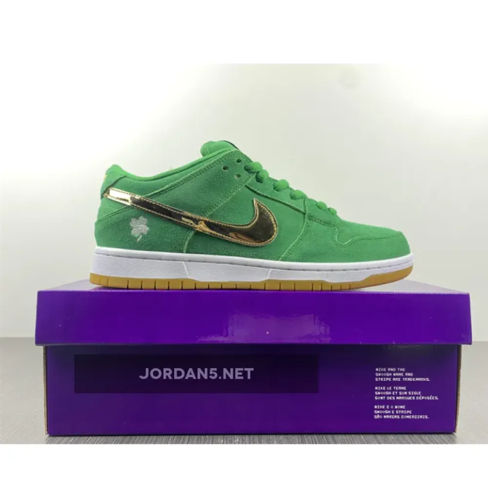 Nike SB Dunk Low “St. Patrick’s Day” Lucky Green/Gold  BQ6817-303
