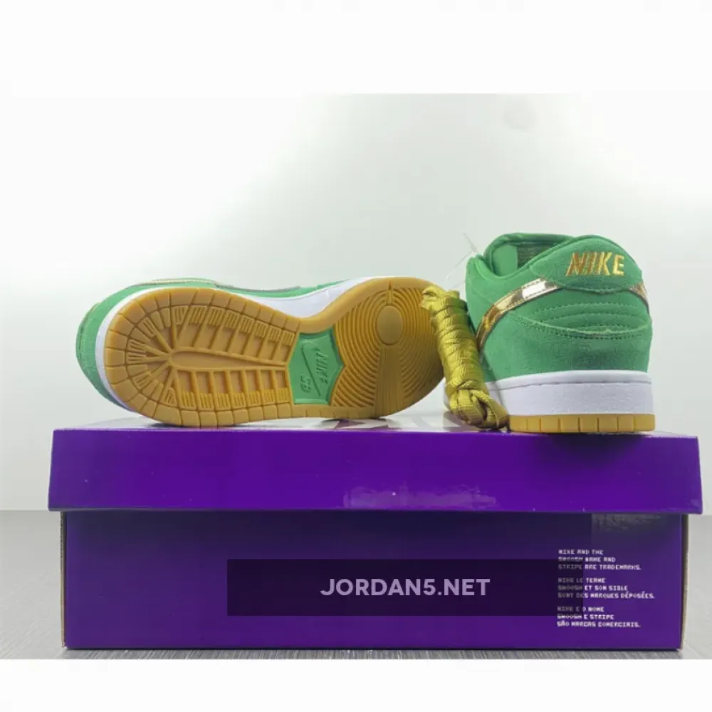 Nike SB Dunk Low “St. Patrick’s Day” Lucky Green/Gold  BQ6817-303