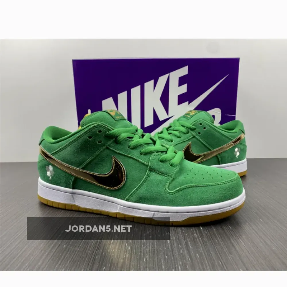 Nike SB Dunk Low “St. Patrick’s Day” Lucky Green/Gold  BQ6817-303