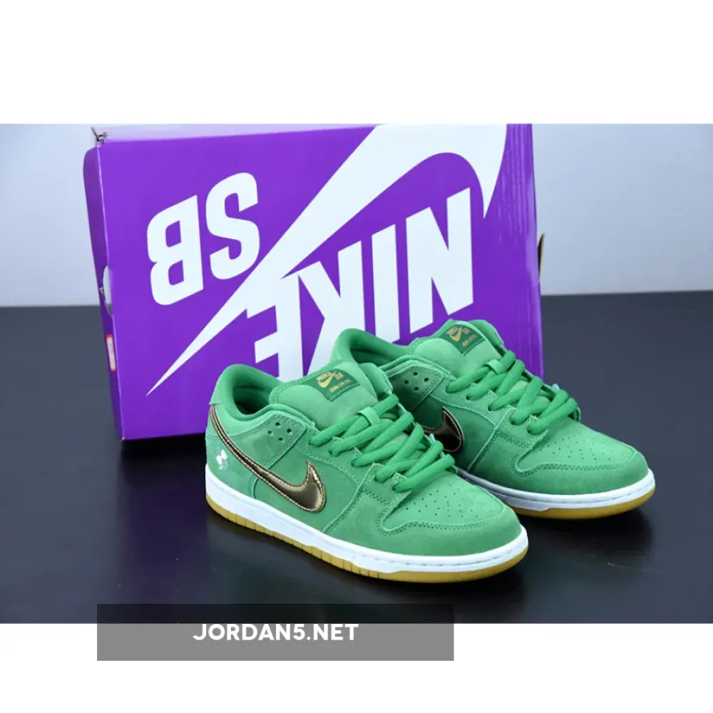 Nike SB Dunk Low “St. Patrick’s Day” Lucky Green/Gold  BQ6817-303