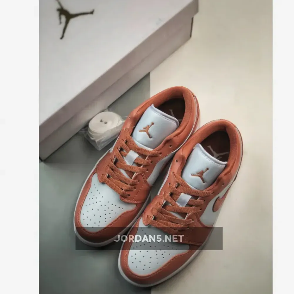 Air Jordan 1 Low Pure Platinum/Sky J Orange-White  DC0774-080