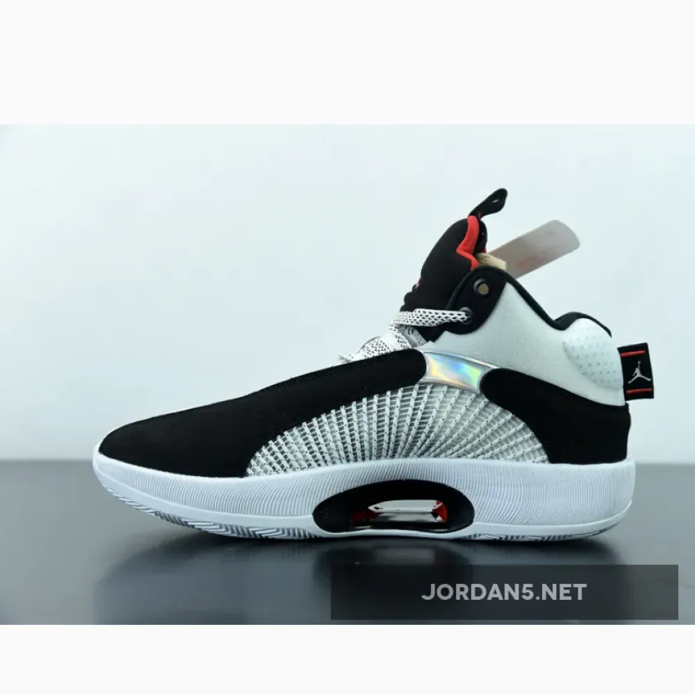 Air Jordan 35 ‘DNA’ White/Black-Fire Red  CQ4227-001