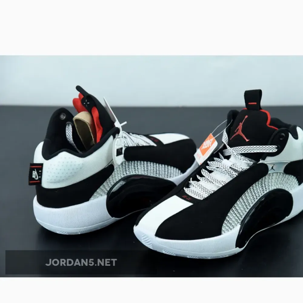 Air Jordan 35 ‘DNA’ White/Black-Fire Red  CQ4227-001