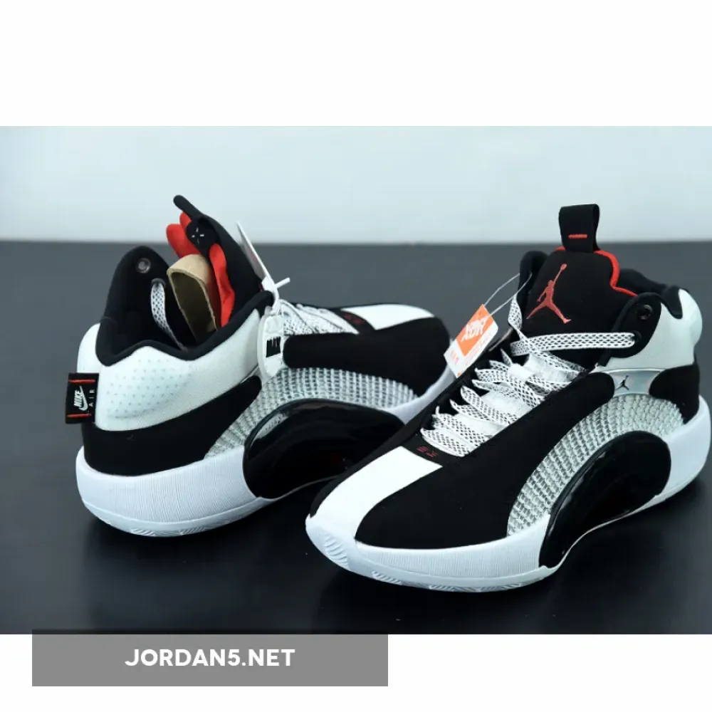 Air Jordan 35 ‘DNA’ White/Black-Fire Red  CQ4227-001