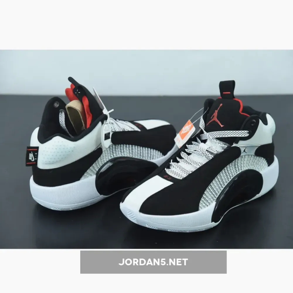Air Jordan 35 ‘DNA’ White/Black-Fire Red  CQ4227-001