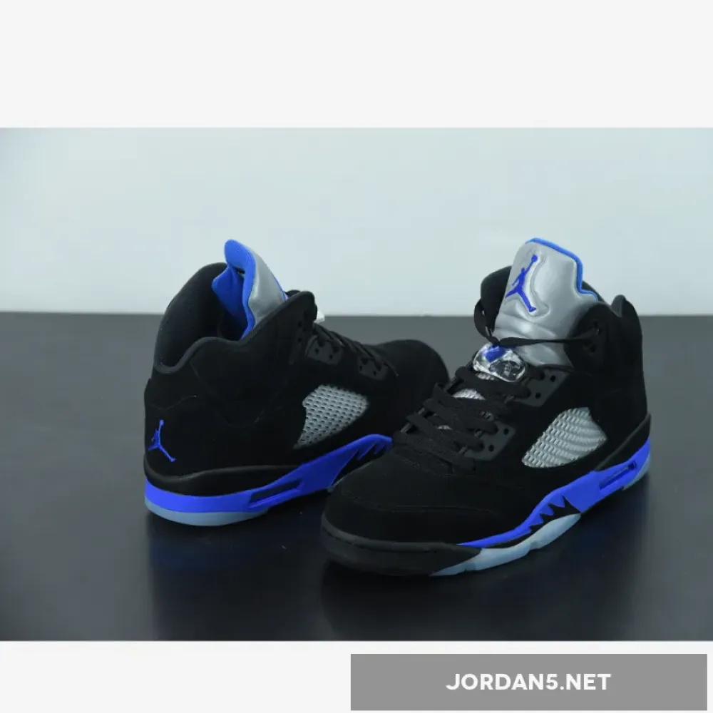 Air Jordan 5 Black/Racer Blue-Reflective Silver  CT4838-004