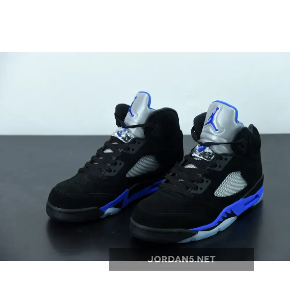 Air Jordan 5 Black/Racer Blue-Reflective Silver  CT4838-004