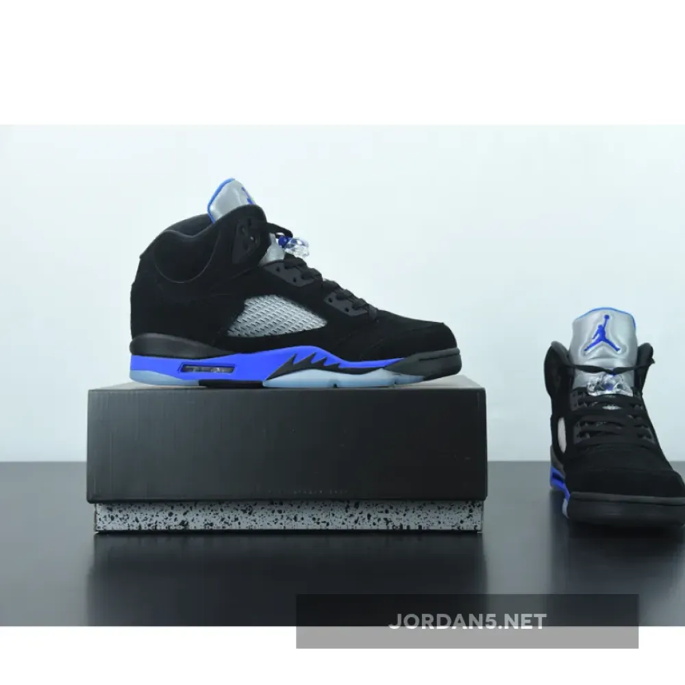 Air Jordan 5 Black/Racer Blue-Reflective Silver  CT4838-004