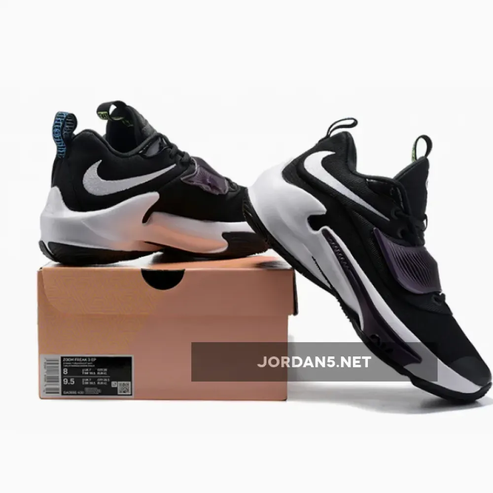 Nike Zoom Freak 3 “Project 34” Black/Light Photo Blue-White  DA0695-001