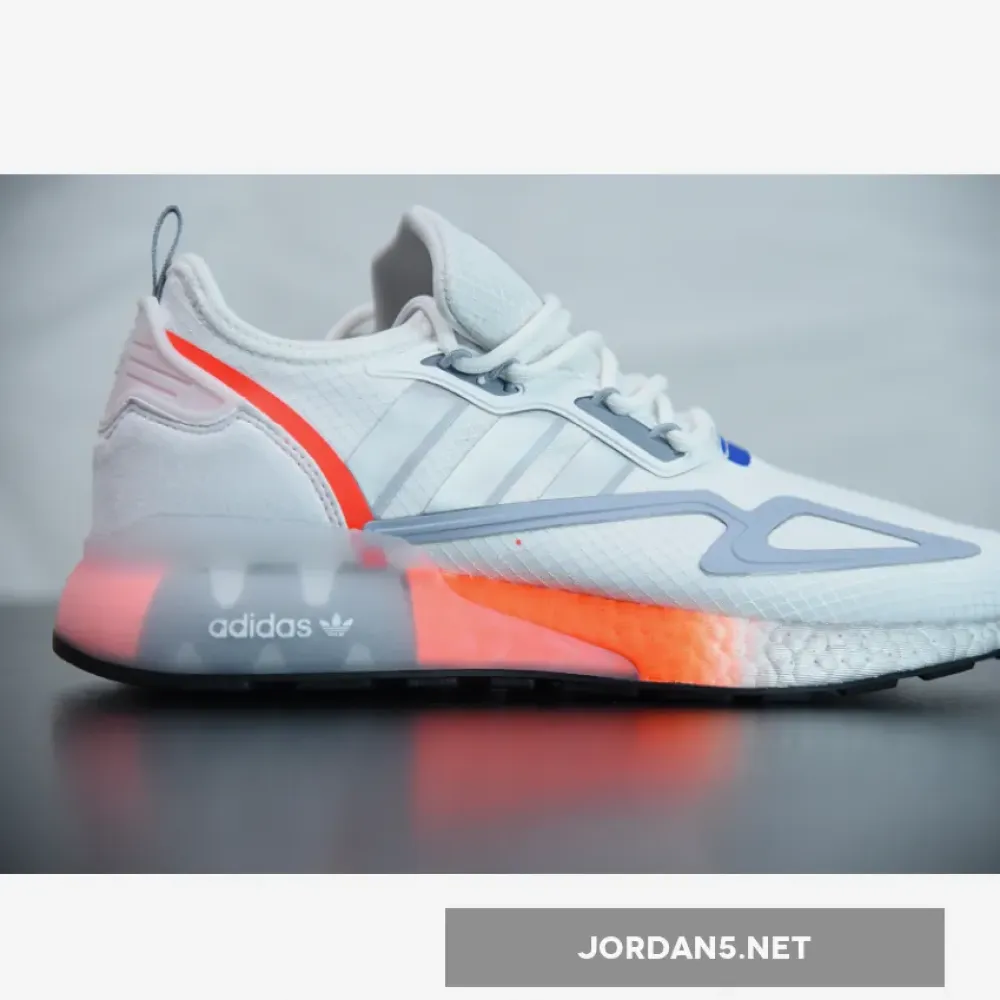 adidas ZX 2K Boost White/Metallic Silver/Glow Blue  FY5725