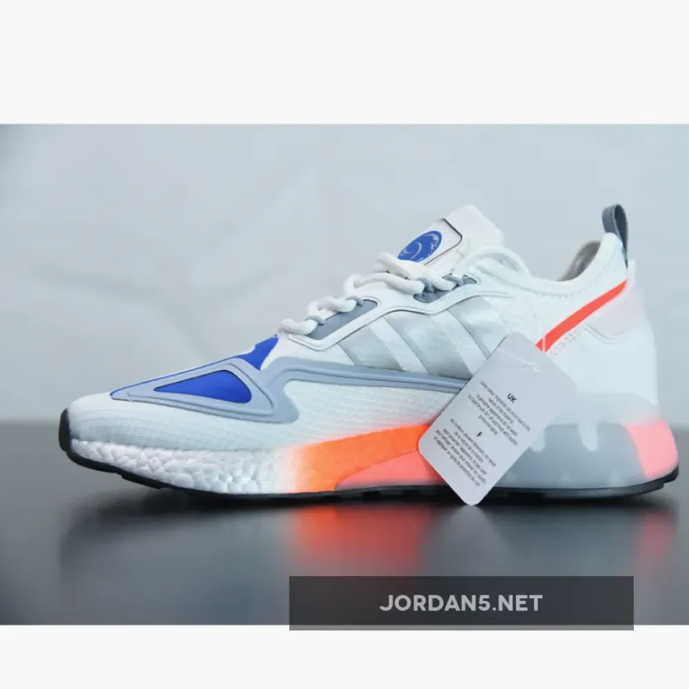 adidas ZX 2K Boost White/Metallic Silver/Glow Blue  FY5725