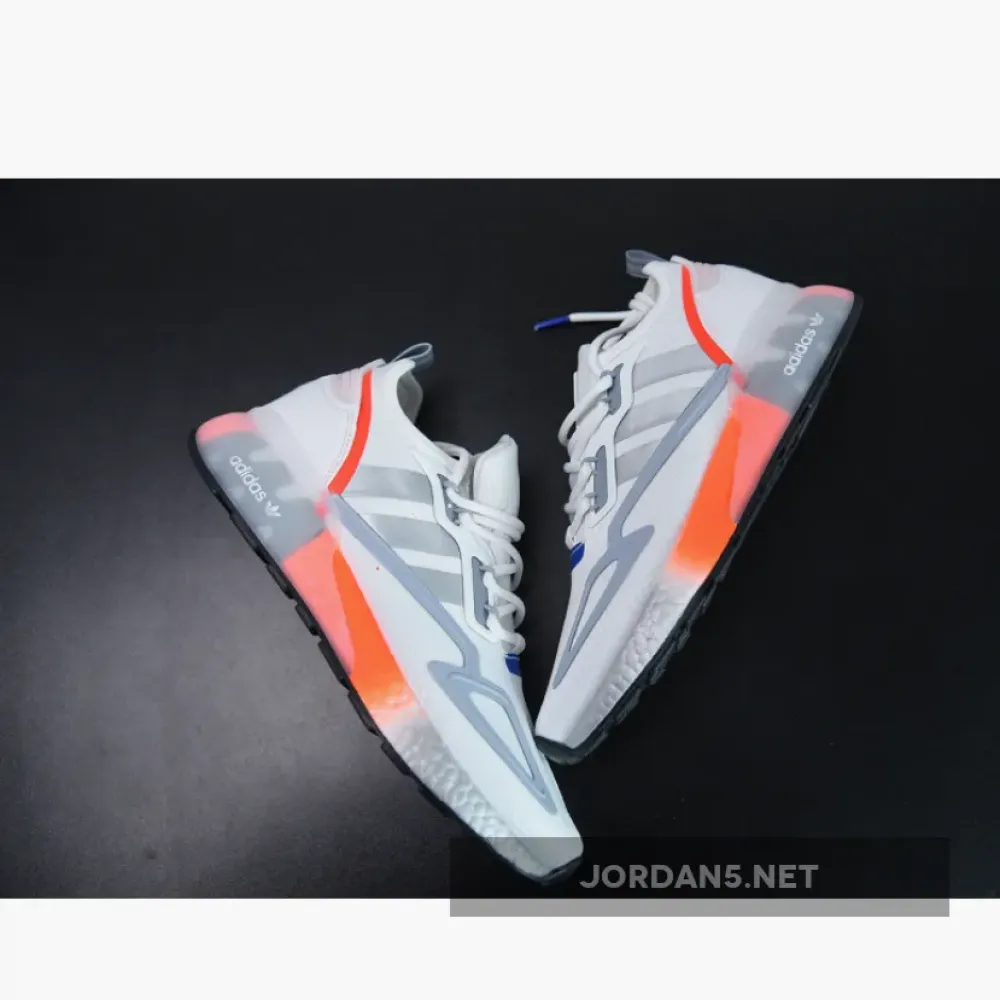 adidas ZX 2K Boost White/Metallic Silver/Glow Blue  FY5725