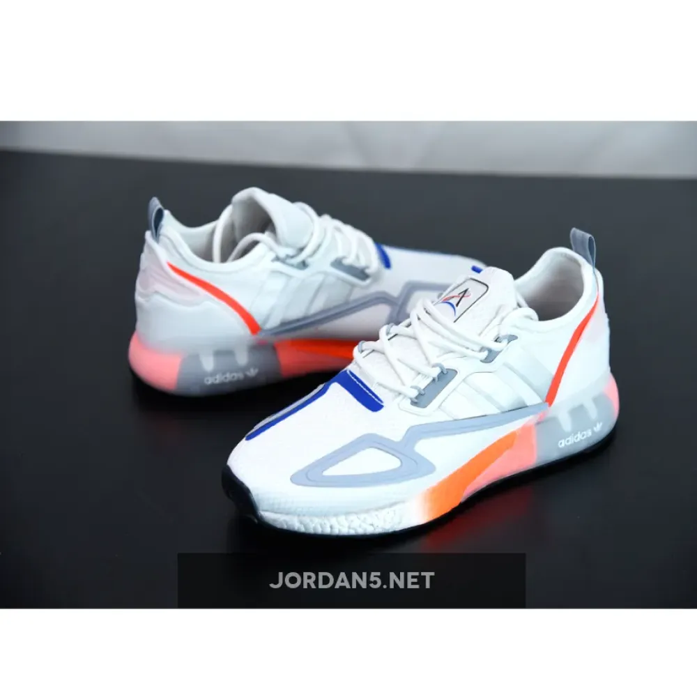 adidas ZX 2K Boost White/Metallic Silver/Glow Blue  FY5725