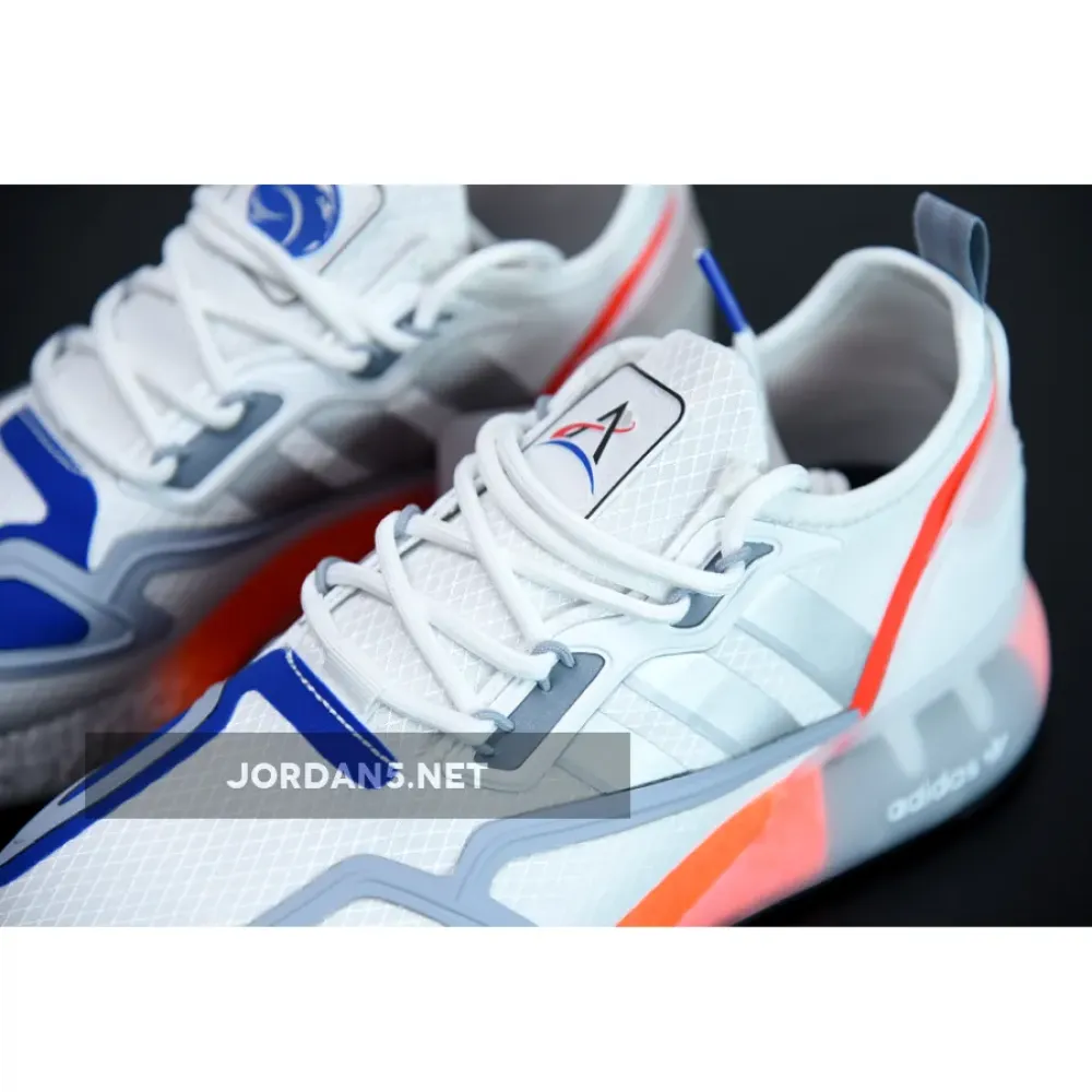 adidas ZX 2K Boost White/Metallic Silver/Glow Blue  FY5725