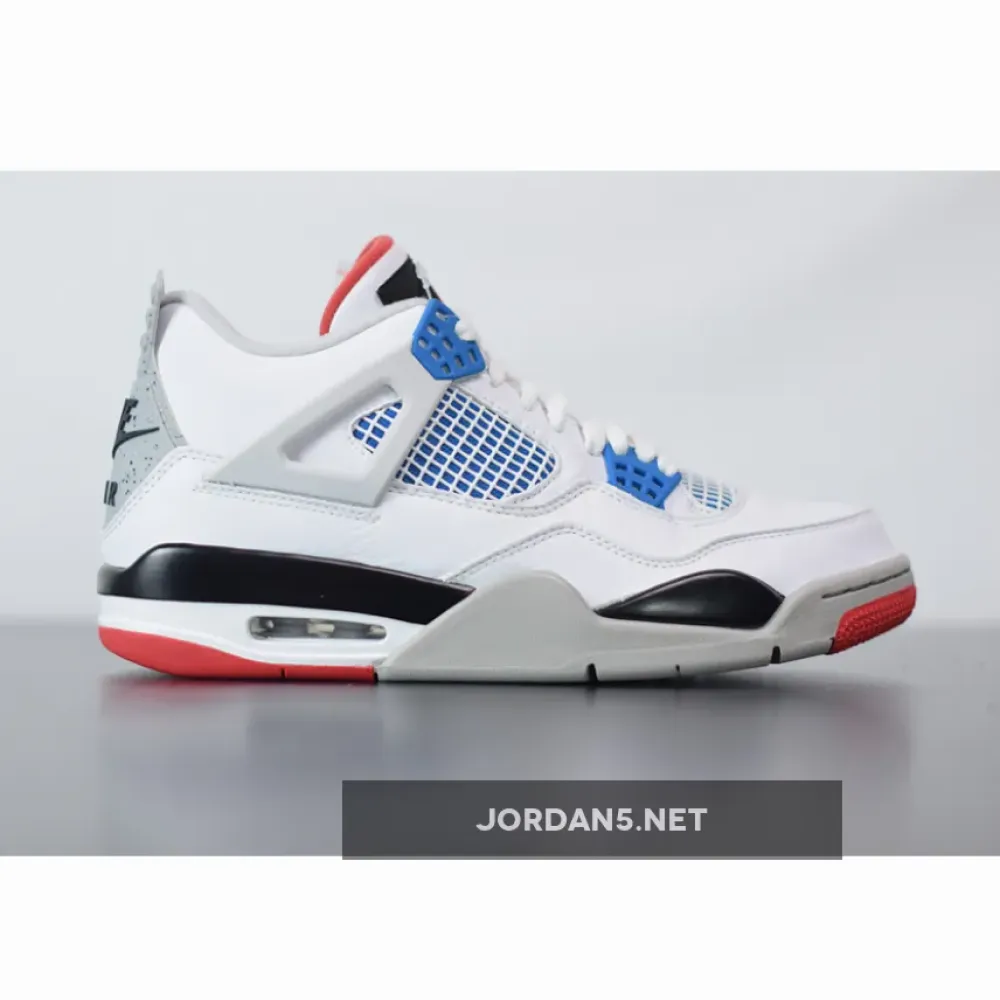 Air Jordan 4 Retro “What The” White/Military Blue-Fire Red-Tech Grey CI1184-146