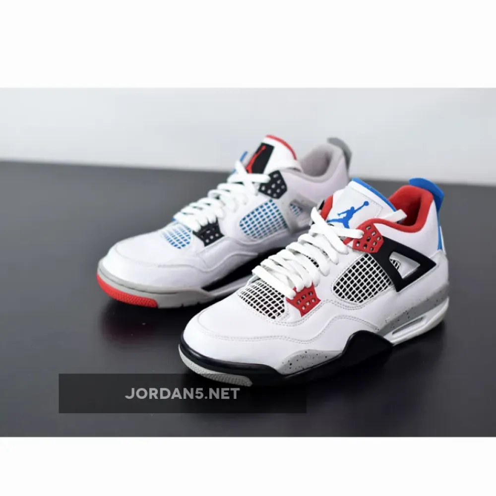 Air Jordan 4 Retro “What The” White/Military Blue-Fire Red-Tech Grey CI1184-146