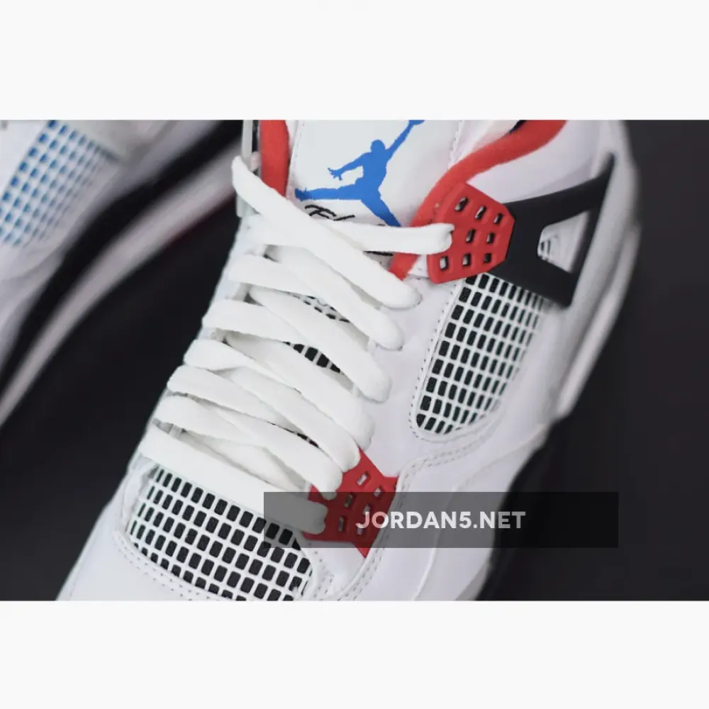 Air Jordan 4 Retro “What The” White/Military Blue-Fire Red-Tech Grey CI1184-146