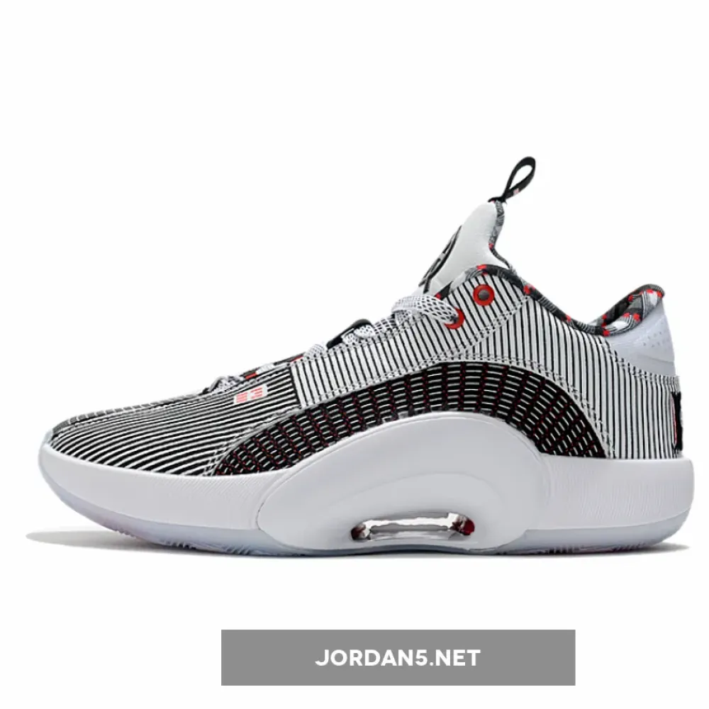 Air Jordan 35 Low “Quai 54” White/Black-University Red  DJ2830-106