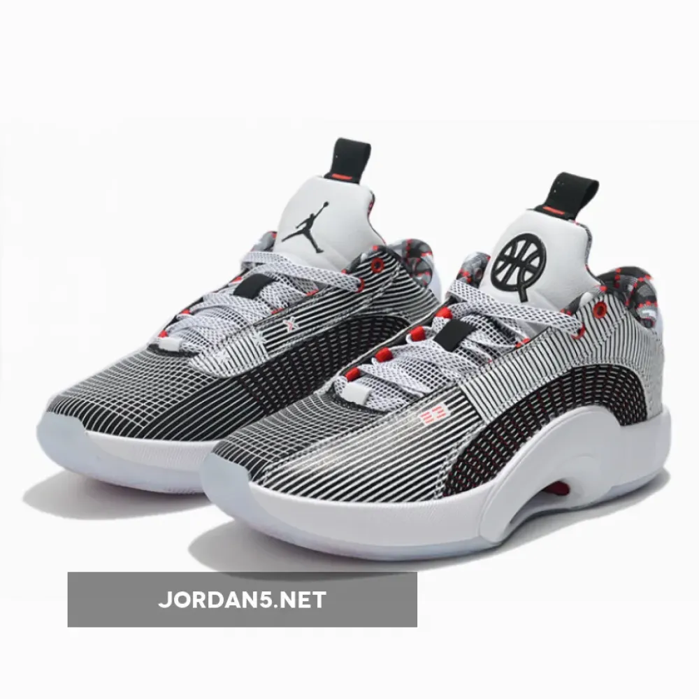 Air Jordan 35 Low “Quai 54” White/Black-University Red  DJ2830-106