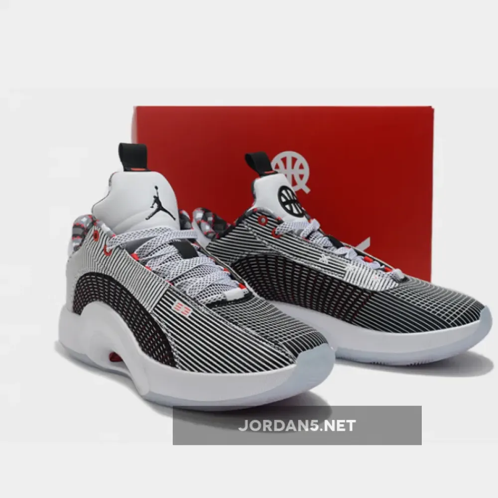 Air Jordan 35 Low “Quai 54” White/Black-University Red  DJ2830-106