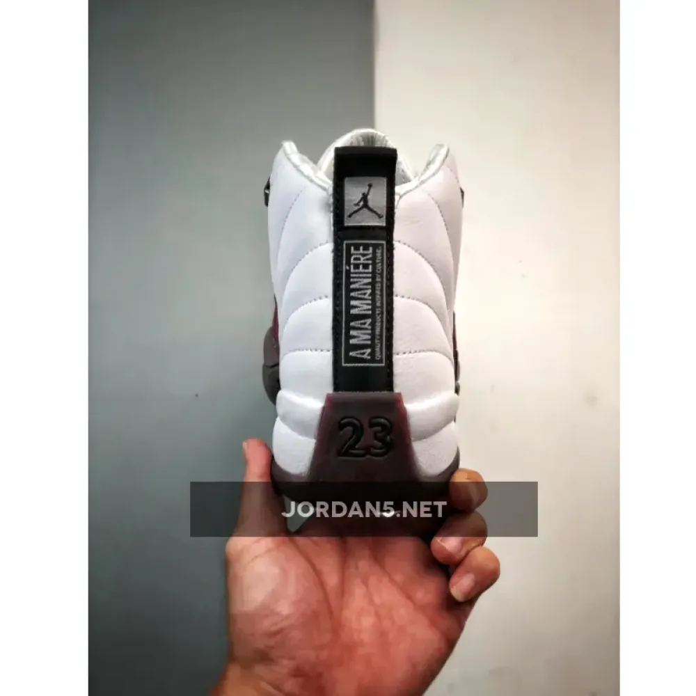 A Ma Maniére x Air Jordan 12 White/Black-Burgundy Crush  DV6989-100