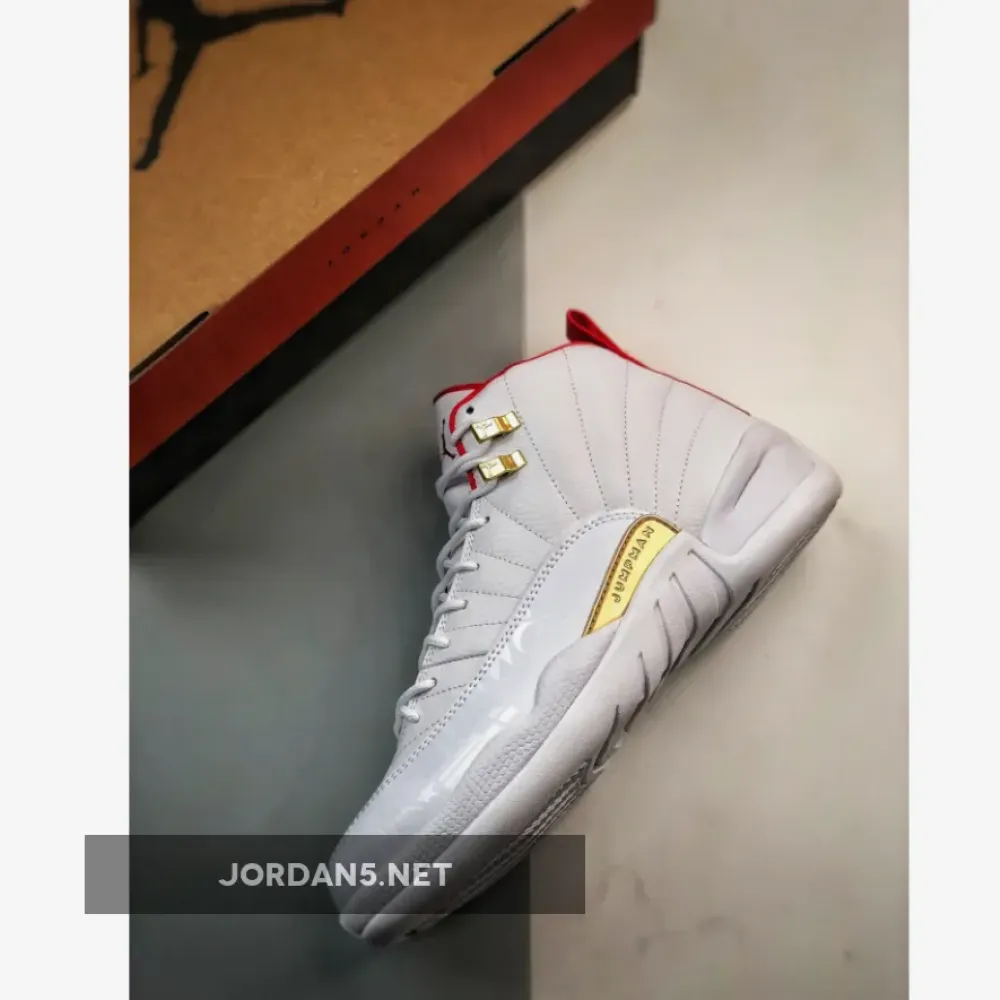 Air Jordan 12 “FIBA” White/Red-Metallic Gold 130690-107
