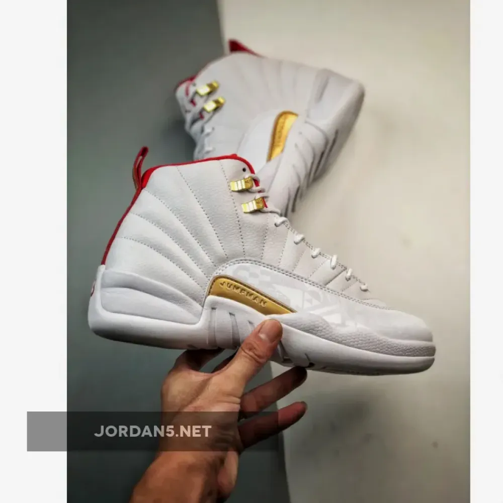Air Jordan 12 “FIBA” White/Red-Metallic Gold 130690-107