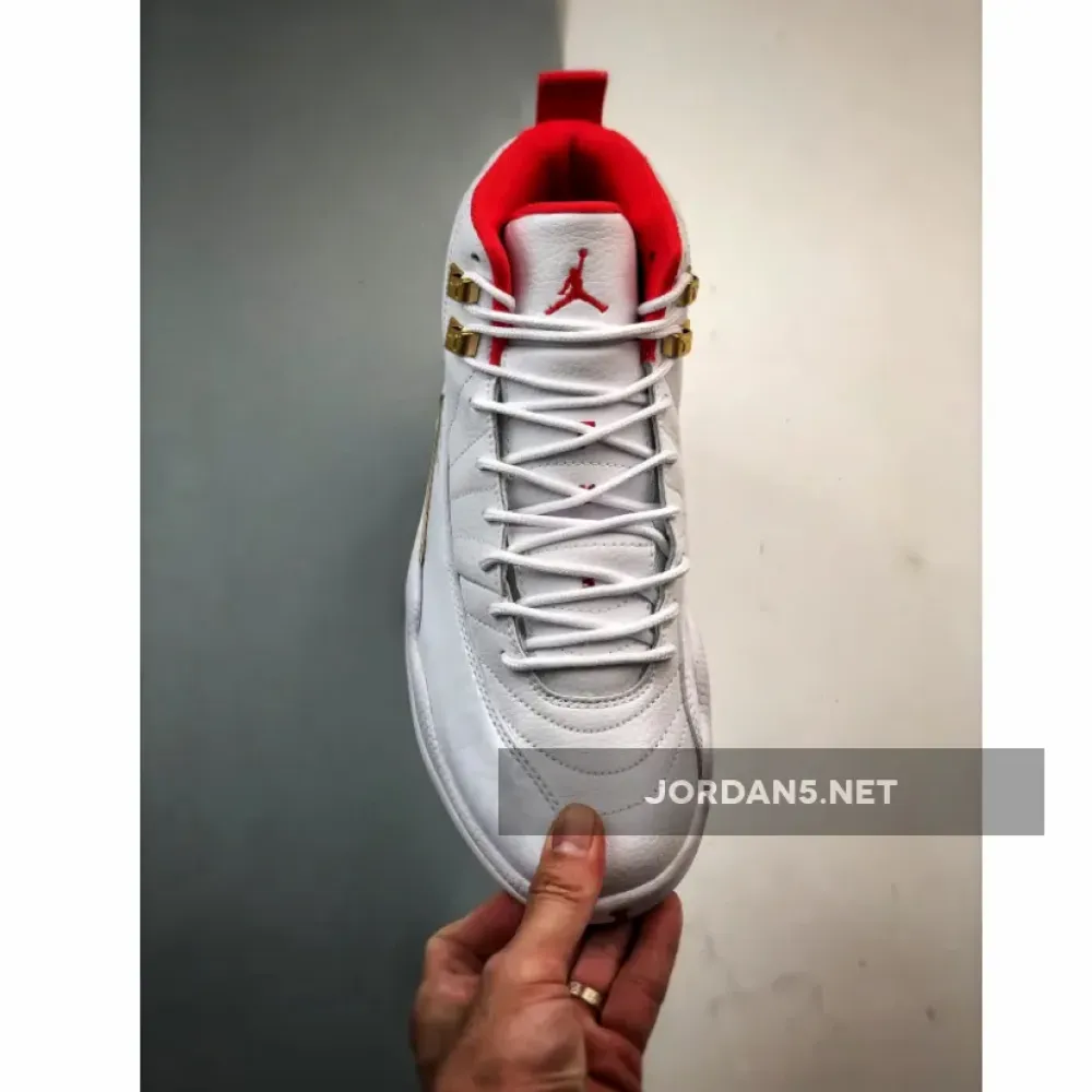 Air Jordan 12 “FIBA” White/Red-Metallic Gold 130690-107
