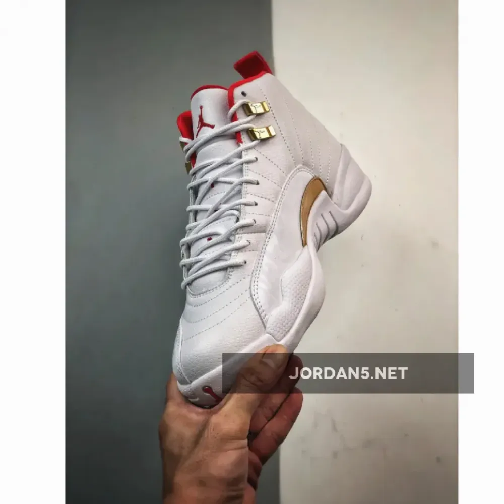 Air Jordan 12 “FIBA” White/Red-Metallic Gold 130690-107