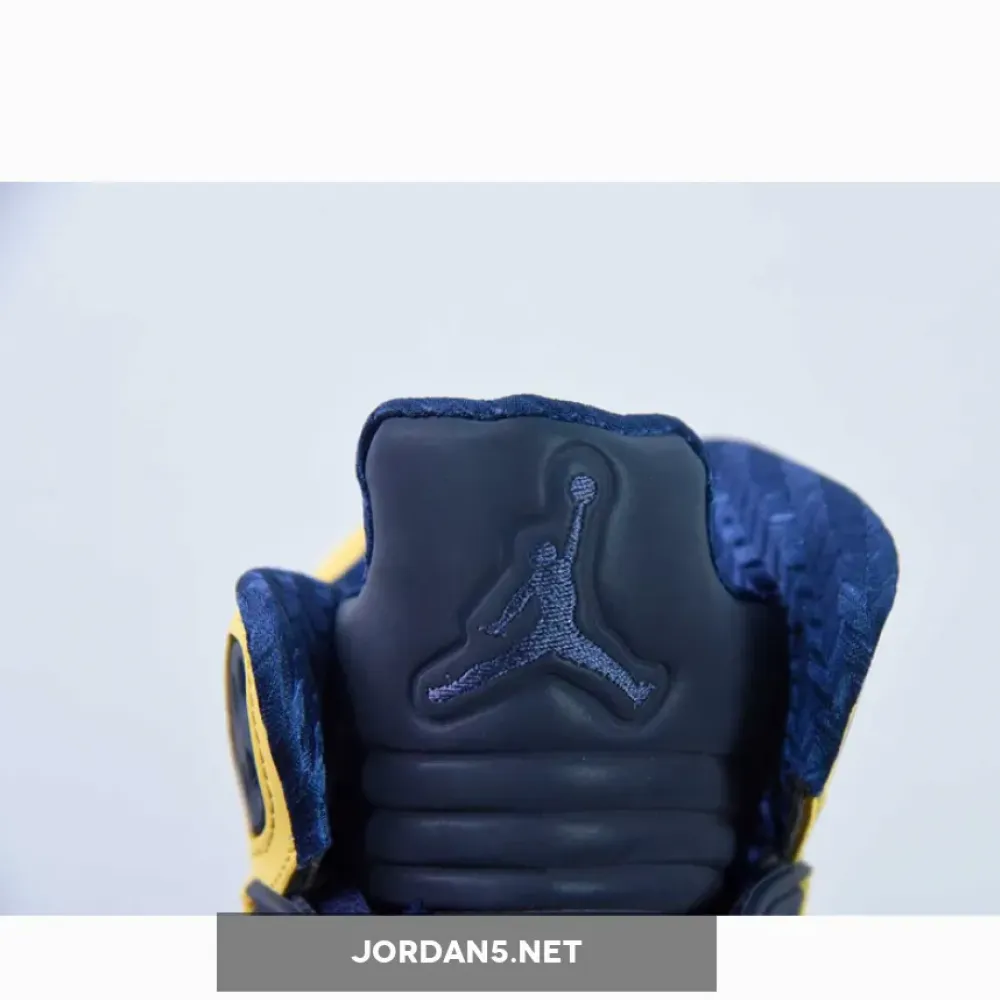Air Jordan 5 Retro Michigan Amarillo/College Navy  CQ9541-704